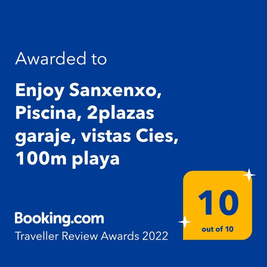 דירות Enjoy Sanxenxo,200M Playa, Balcon Vistas Cies, Piscina & Terraza Azotea,2 Plazas Garaje, 2 Banos, Muy Luminoso, Muy Tranquilo,Muy Equipado, Centrico מראה חיצוני תמונה
